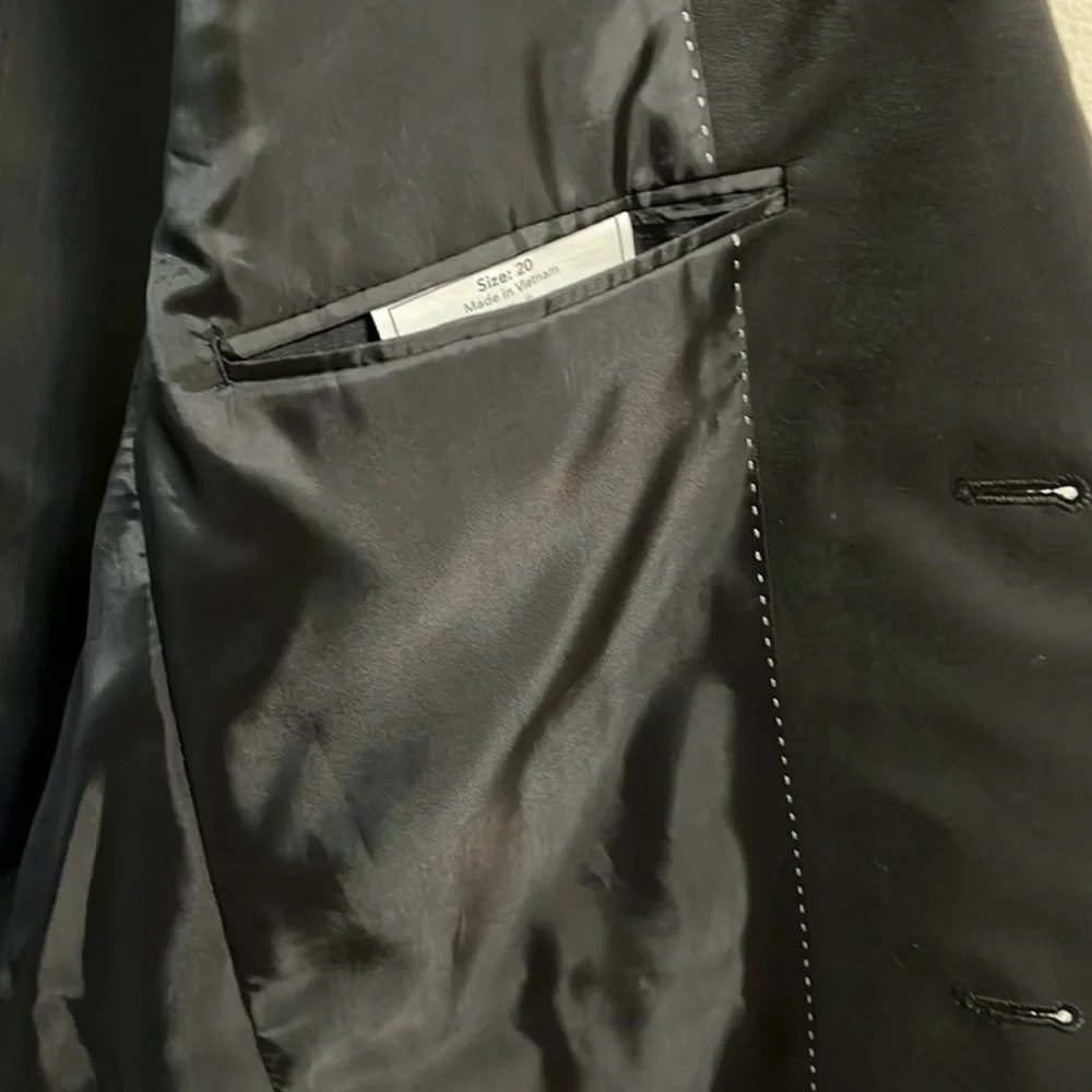Joseph & Feiss blazer suit jacket coat boys size 20 black 2 button long sleeve - Picture 9 of 12
